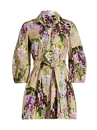 Raya Wisteria Mini Shirtdress
