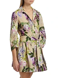 Raya Wisteria Mini Shirtdress