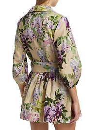 Raya Wisteria Mini Shirtdress