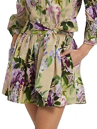 Raya Wisteria Mini Shirtdress