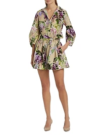 Raya Wisteria Mini Shirtdress