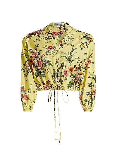 Perrin Floral Cotton Crop Top