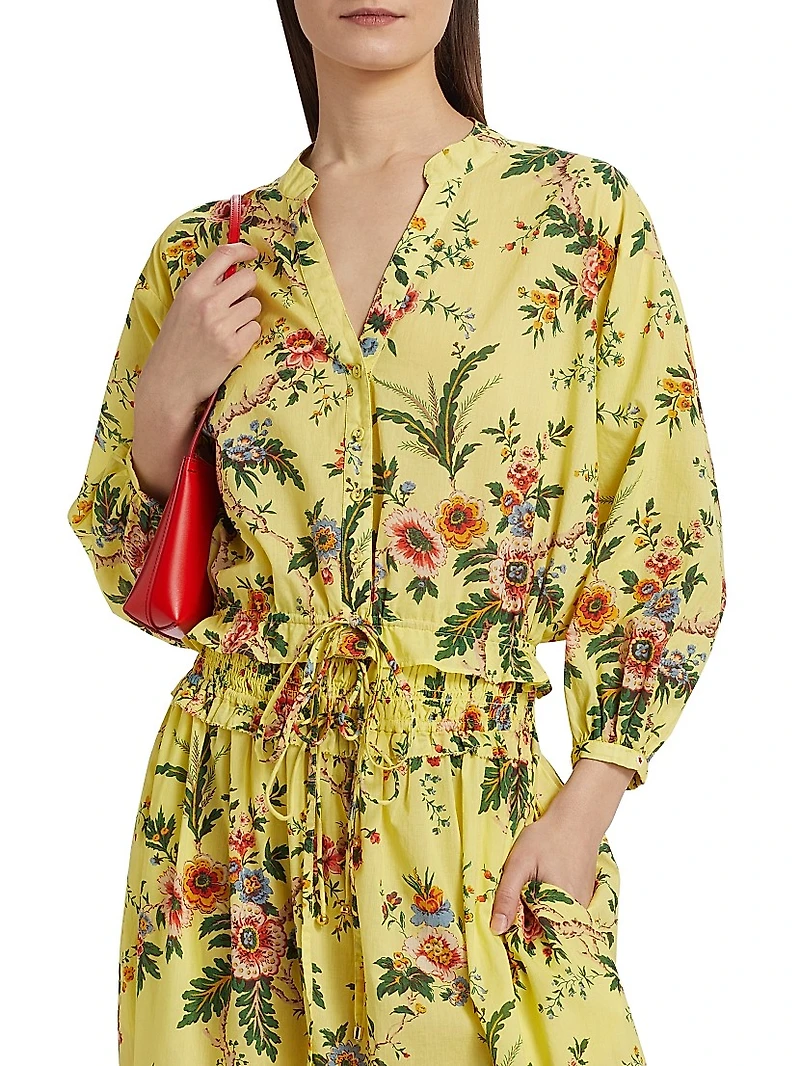 Perrin Floral Cotton Crop Top