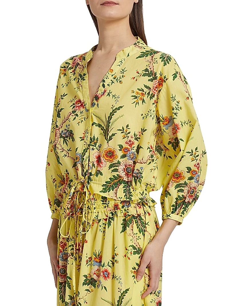 Perrin Floral Cotton Crop Top