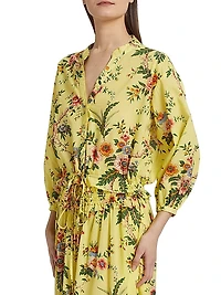 Perrin Floral Cotton Crop Top