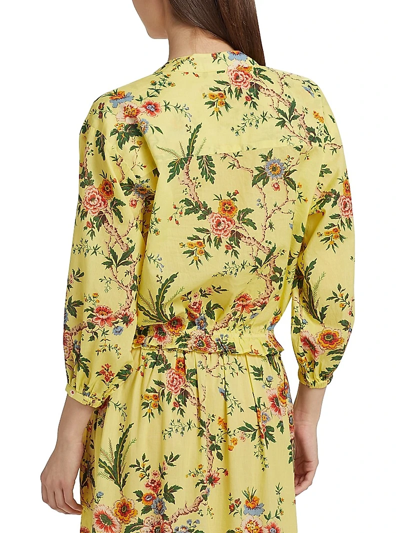 Perrin Floral Cotton Crop Top