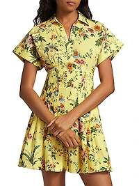 Nash Floral Poplin Cotton Shirtdress