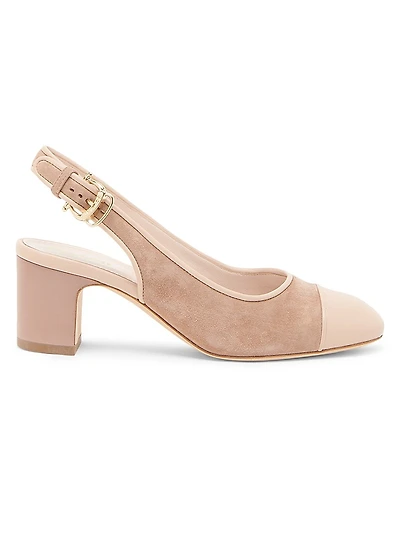 Outline 55MM Suede & Leather Pumps