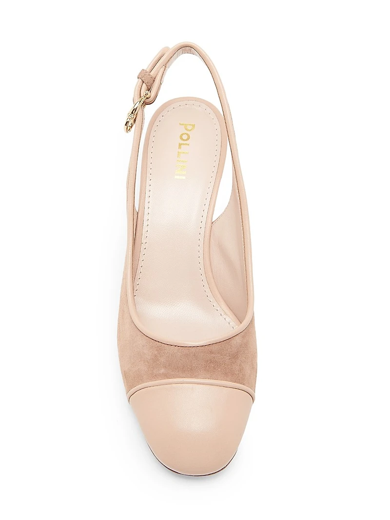Outline 55MM Suede & Leather Pumps