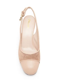 Outline 55MM Suede & Leather Pumps