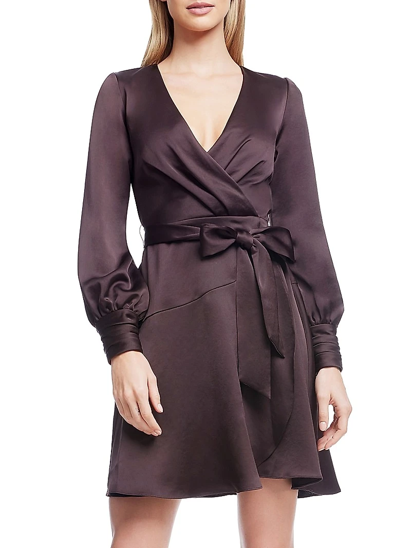 Darla Satin Tie-Waist Minidress