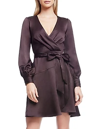 Darla Satin Tie-Waist Minidress