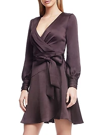 Darla Satin Tie-Waist Minidress