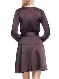 Darla Satin Tie-Waist Minidress