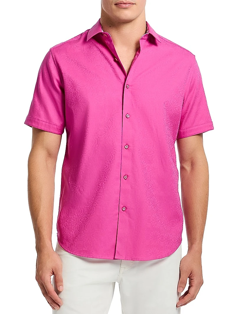 Odyssey Jacquard Button-Front Shirt