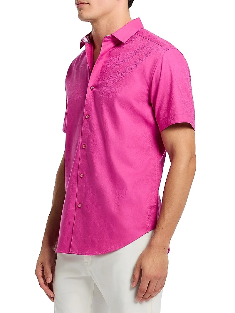 Odyssey Jacquard Button-Front Shirt