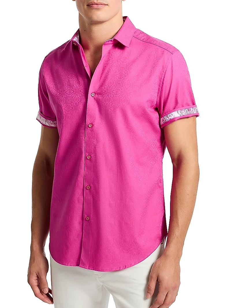 Odyssey Jacquard Button-Front Shirt