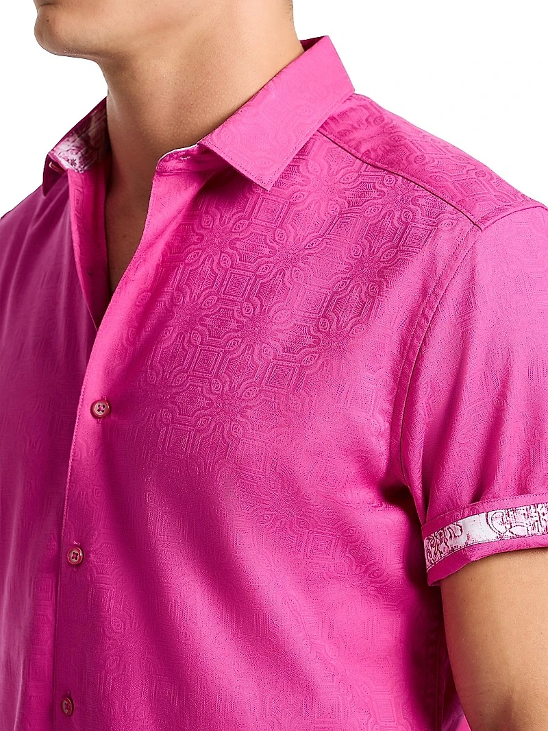 Odyssey Jacquard Button-Front Shirt