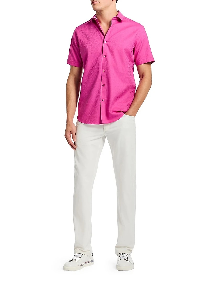 Odyssey Jacquard Button-Front Shirt