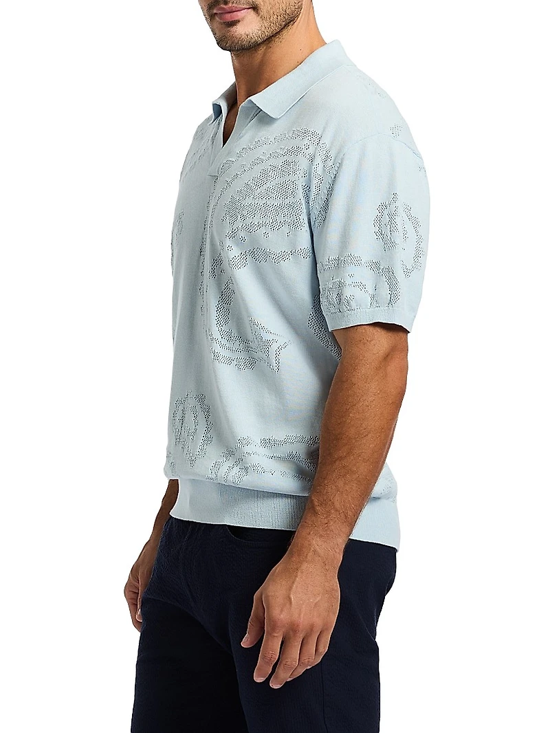 Holbrook Jacquard Polo Sweater