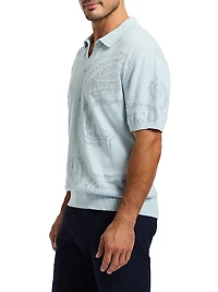 Holbrook Jacquard Polo Sweater