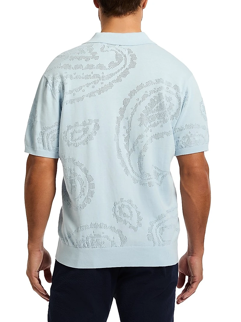 Holbrook Jacquard Polo Sweater