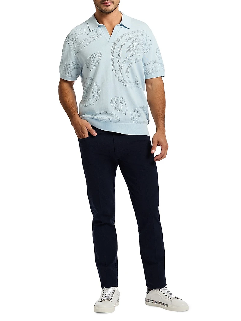 Holbrook Jacquard Polo Sweater