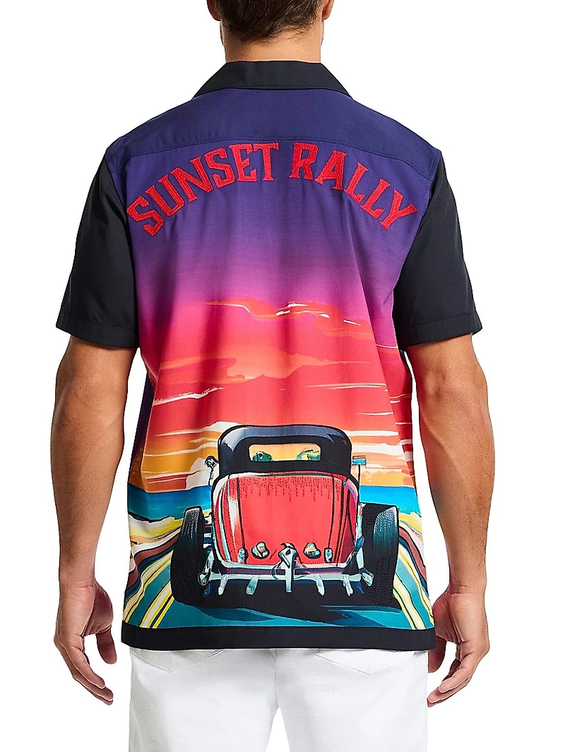Sunset Rally Woven Button-Front Shirt
