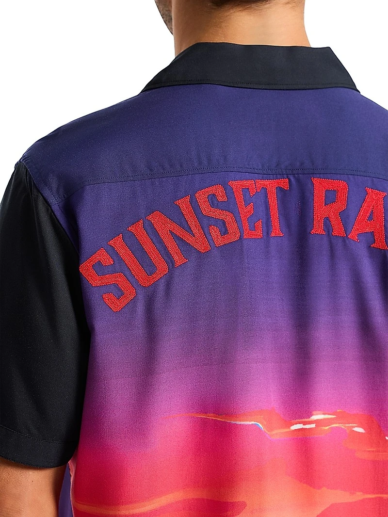 Sunset Rally Woven Button-Front Shirt