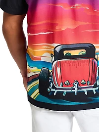Sunset Rally Woven Button-Front Shirt