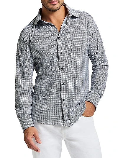 Gresham Circle Print Long-Sleeve Shirt