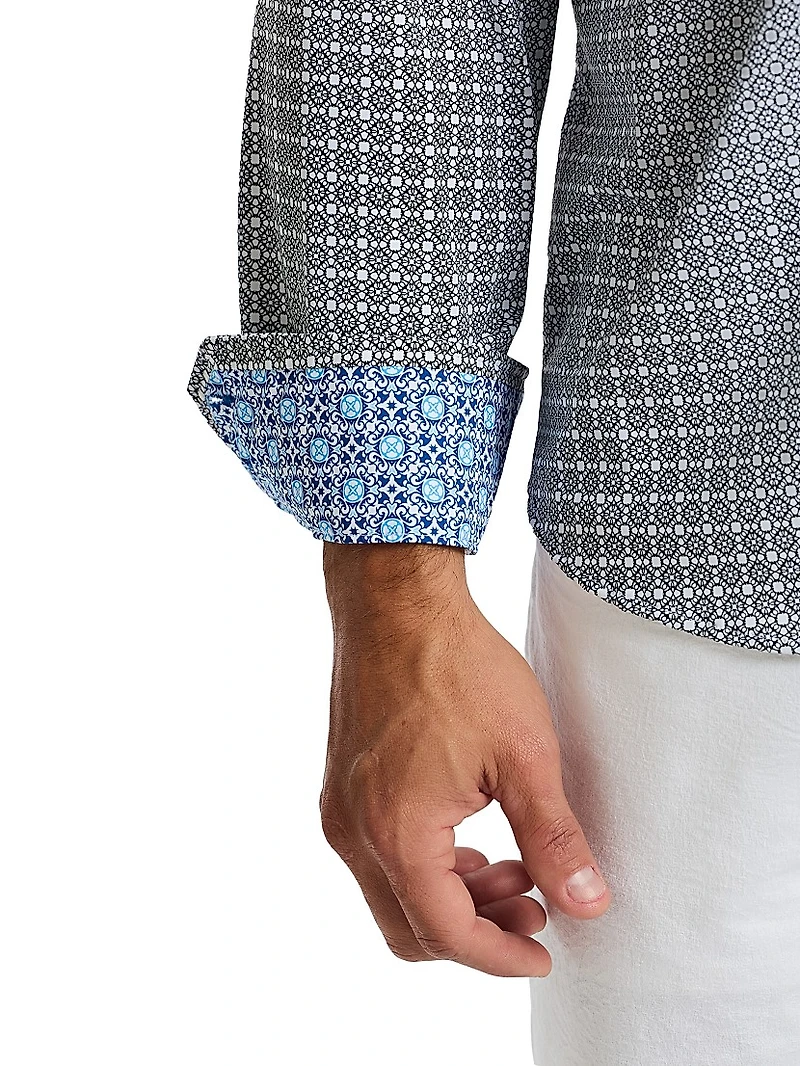 Gresham Circle Print Long-Sleeve Shirt