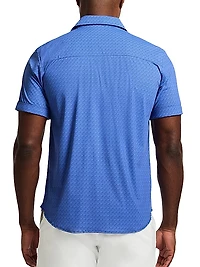 Pidmont Printed Knit Button-Front Shirt