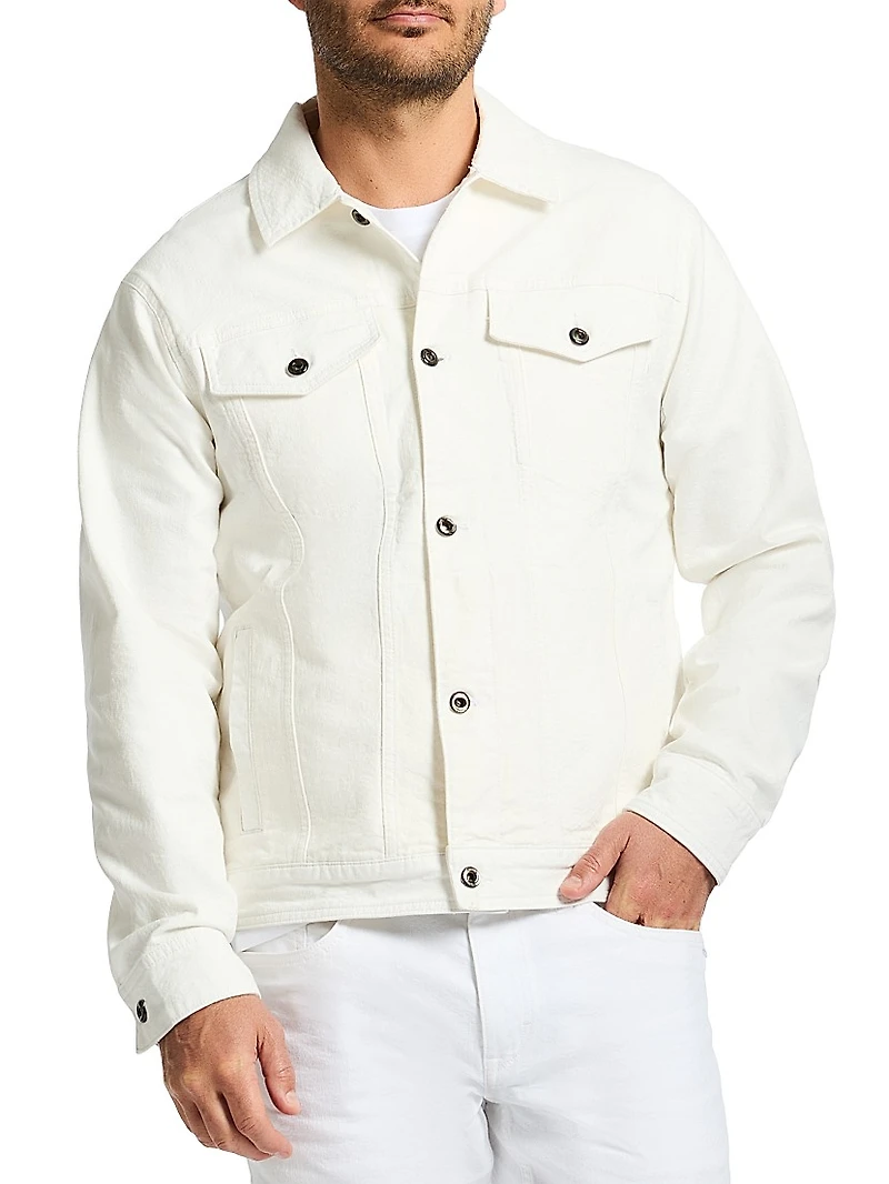 Wells Button-Front Denim Jacket