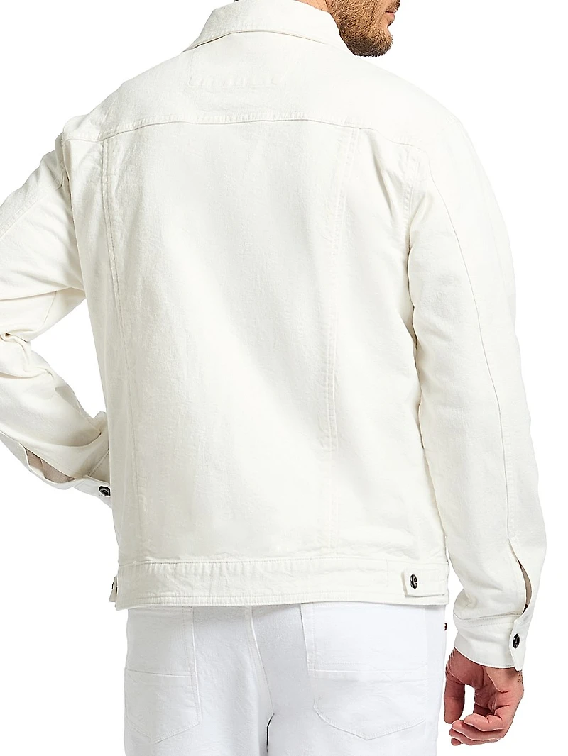 Wells Button-Front Denim Jacket