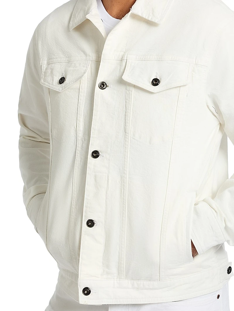 Wells Button-Front Denim Jacket