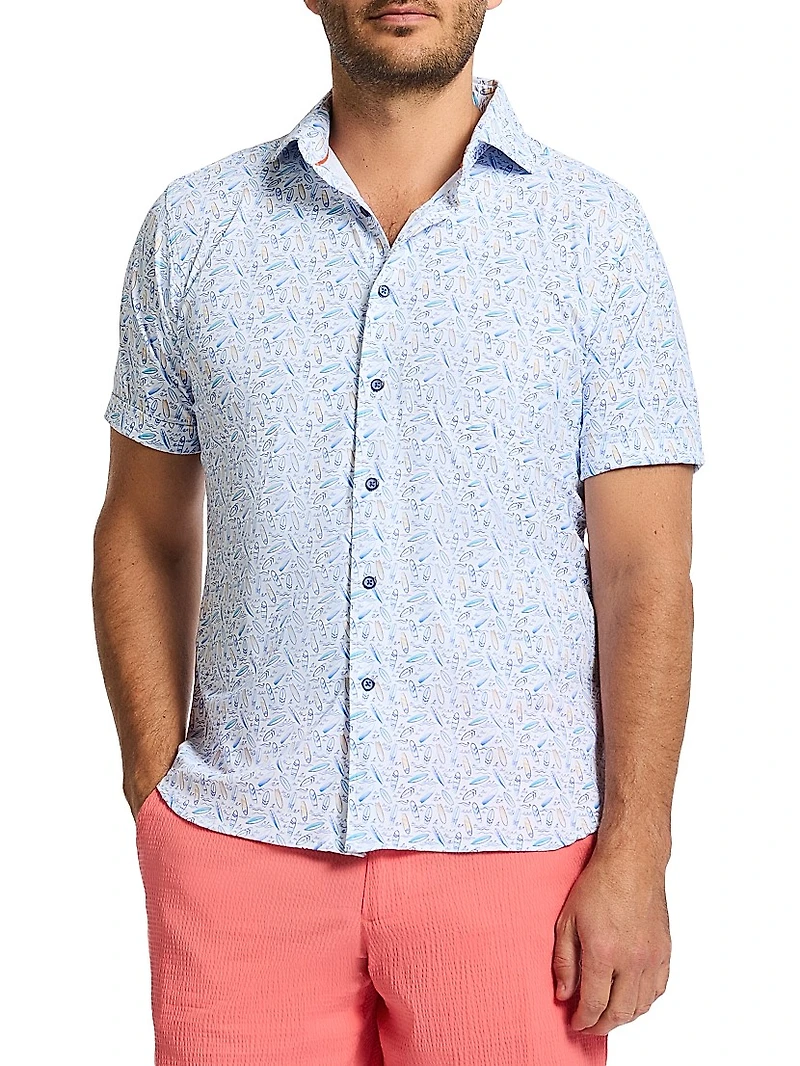Riptide Stretch Button-Front Shirt