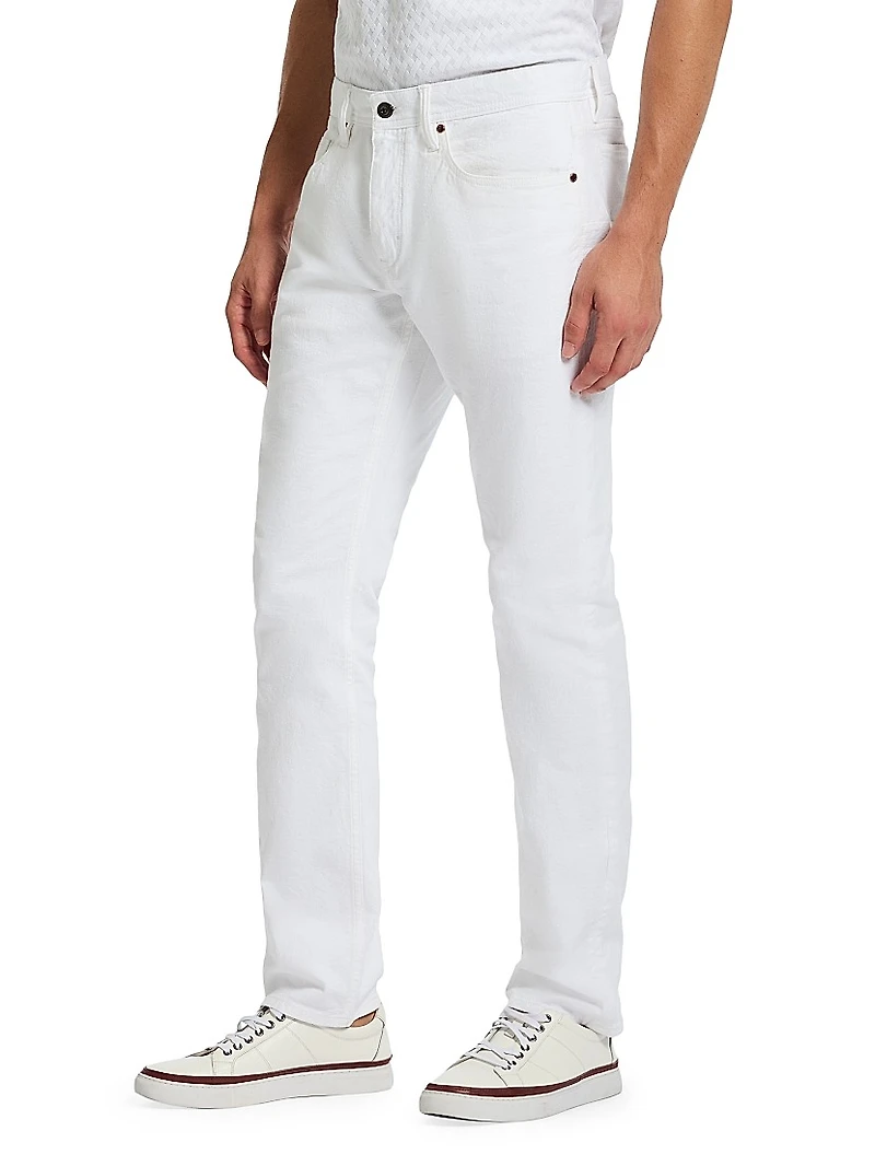 Wells Stretch Straight-Leg Jeans