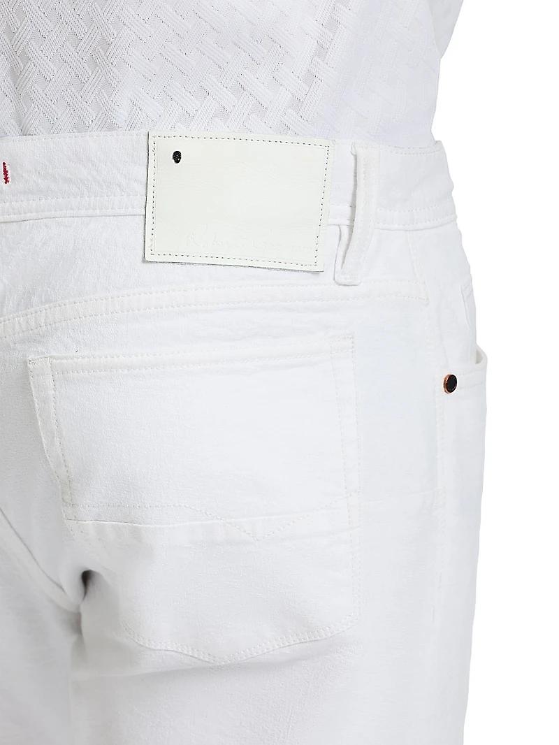 Wells Stretch Straight-Leg Jeans