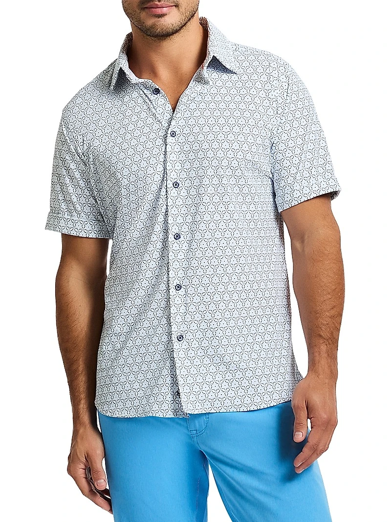 Avalon Stretch-Nylon Button-Front Shirt