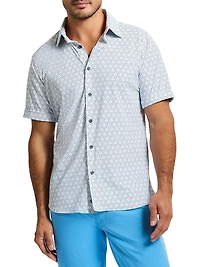 Avalon Stretch-Nylon Button-Front Shirt
