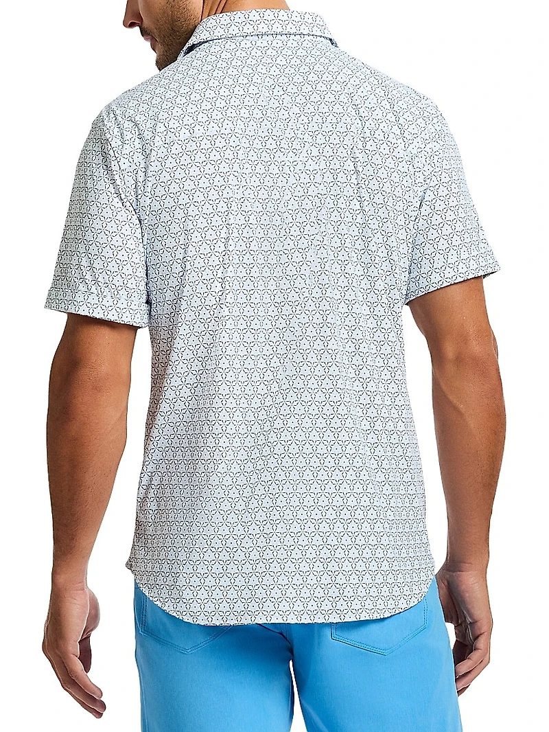 Avalon Stretch-Nylon Button-Front Shirt