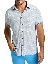 Avalon Stretch-Nylon Button-Front Shirt