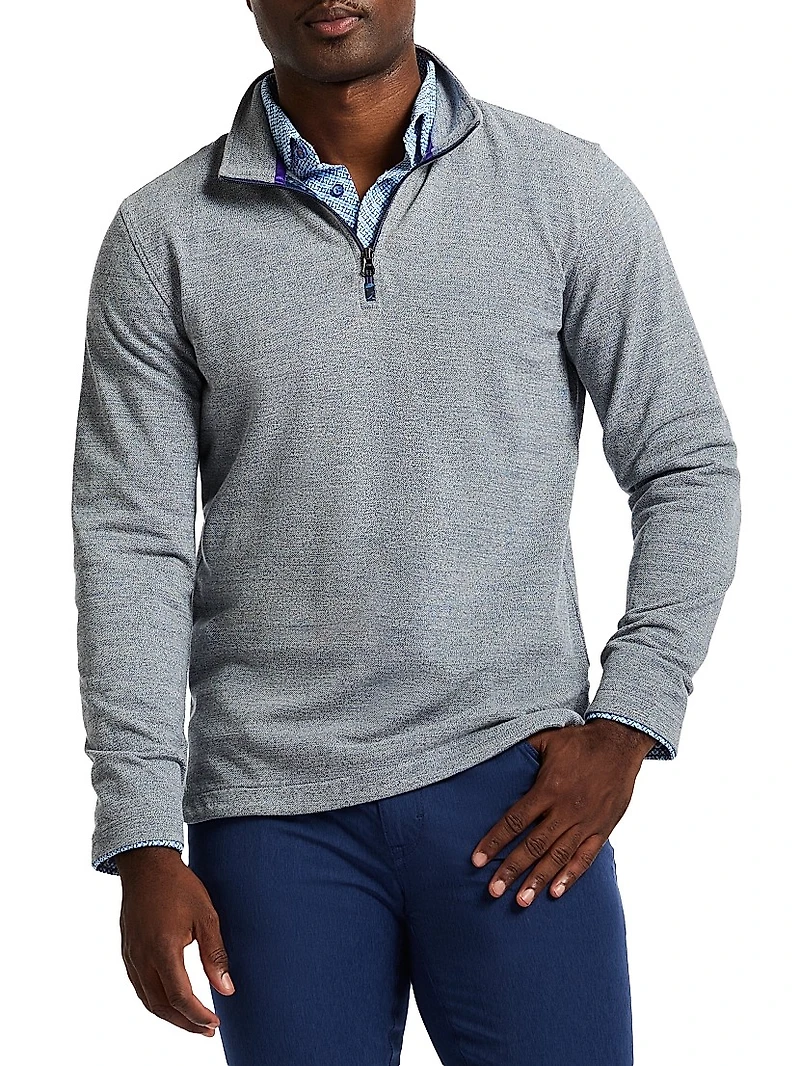 Hobson Cotton-Blend Quarter-Zip Pullover