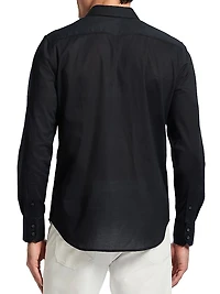 Havana Embroidered-Floral Cotton Button-Front Shirt