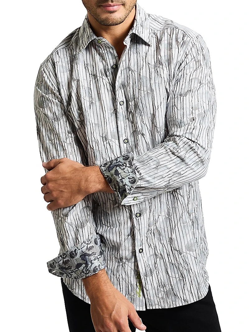 Lagos Cotton-Blend Button-Front Shirt