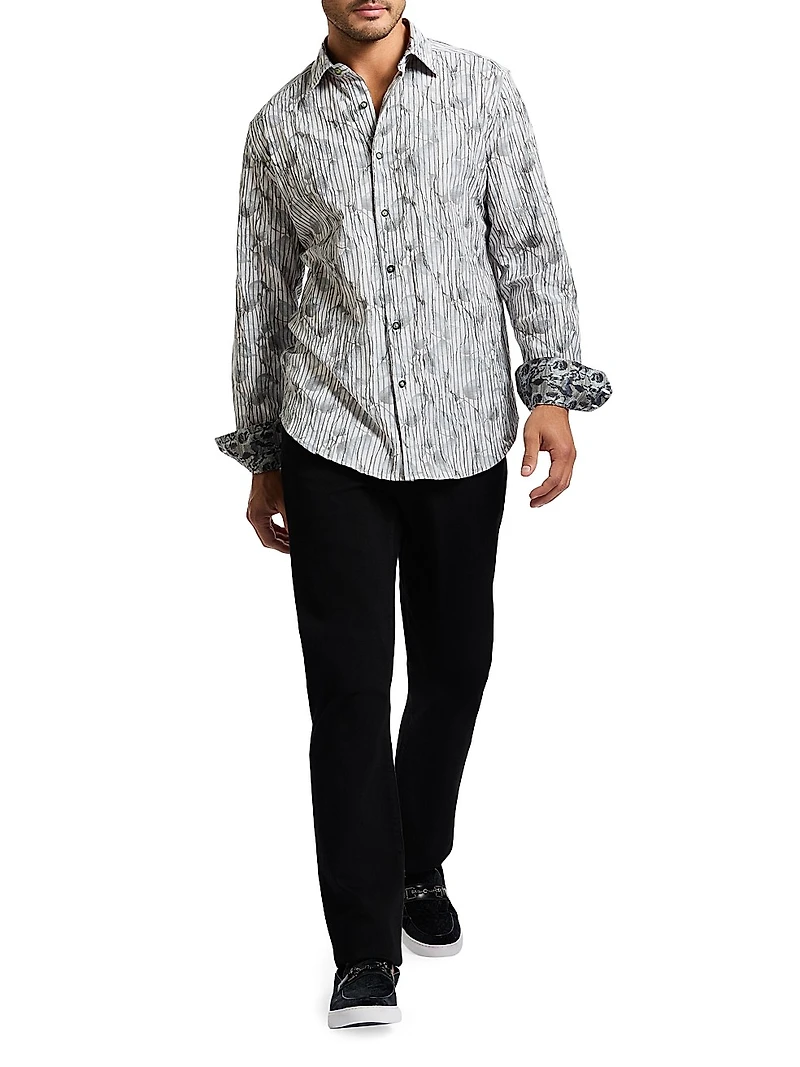 Lagos Cotton-Blend Button-Front Shirt