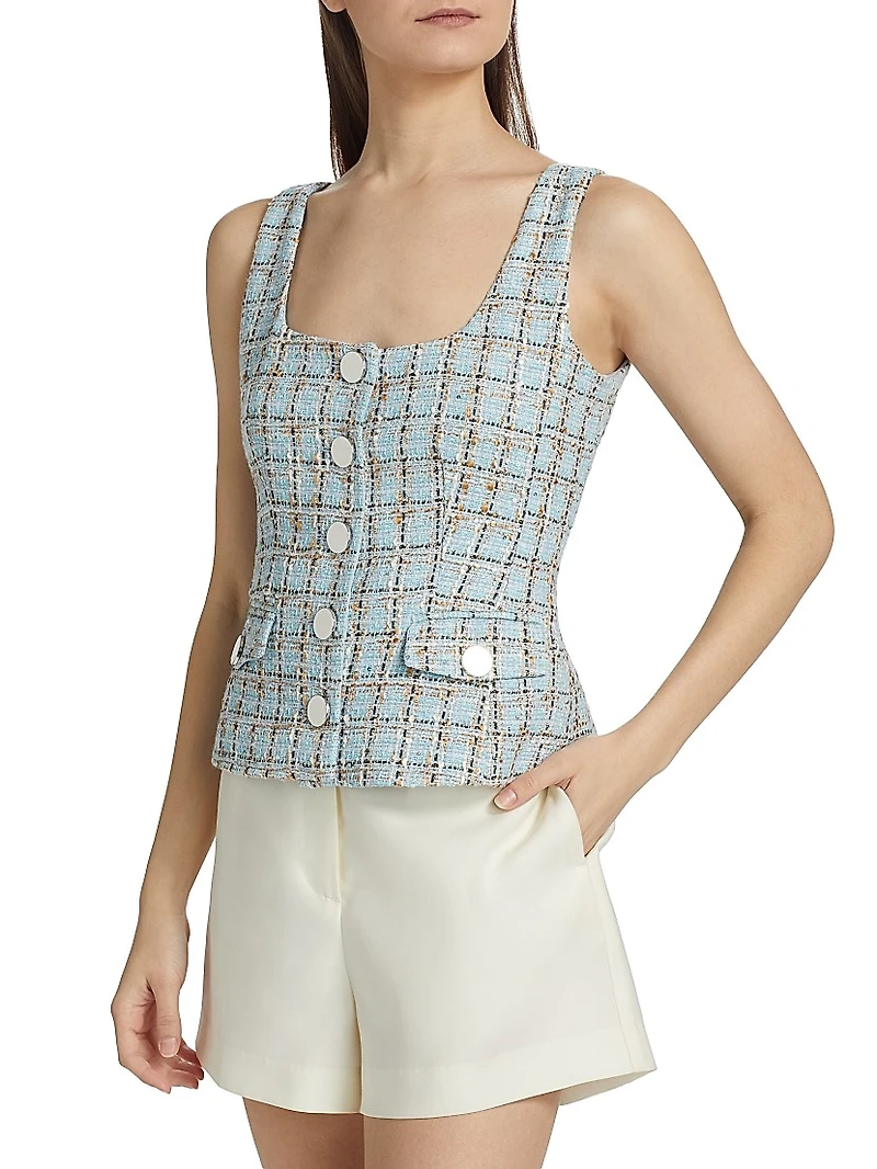 Georgia Scoopneck Tweed Top