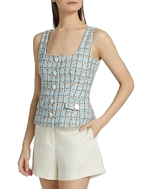 Georgia Scoopneck Tweed Top