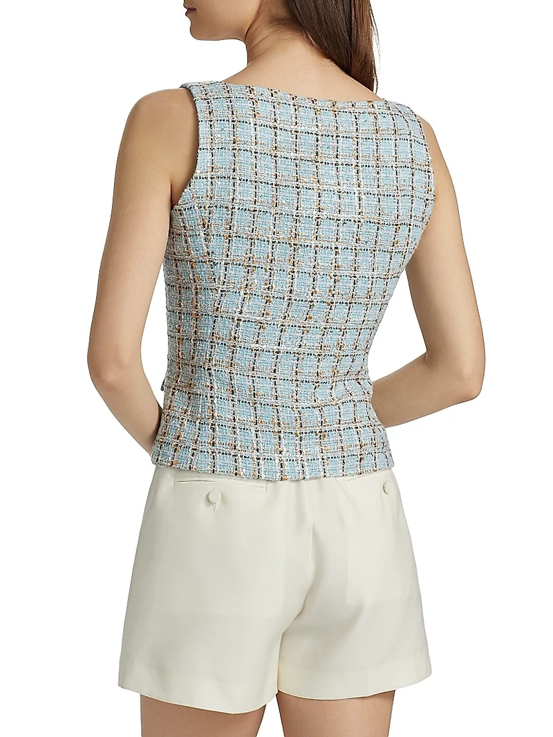 Georgia Scoopneck Tweed Top